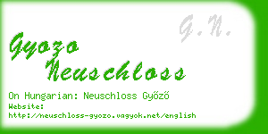 gyozo neuschloss business card